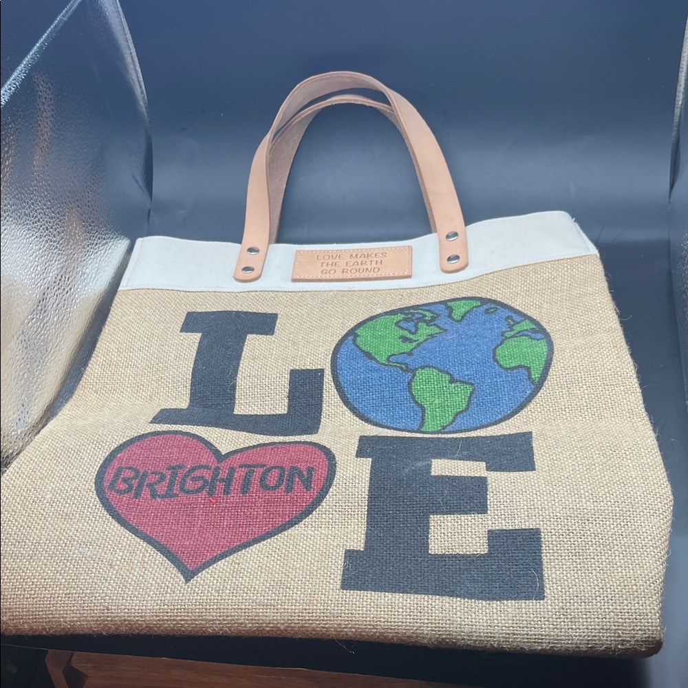 Brighton Limited Edition Love the Earth Tote Jute MSRP $100